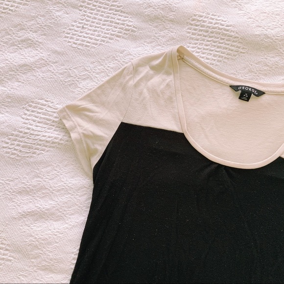 George black and cream color block tee - Picture 4 of 5